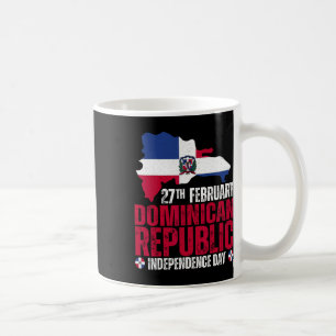 Caneca De Café Dia da Independência da República Bandeira Dominic