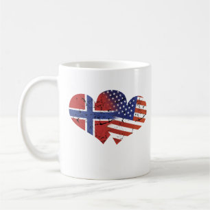 Caneca De Café Dia da Independência do norueguês da bandeira dos