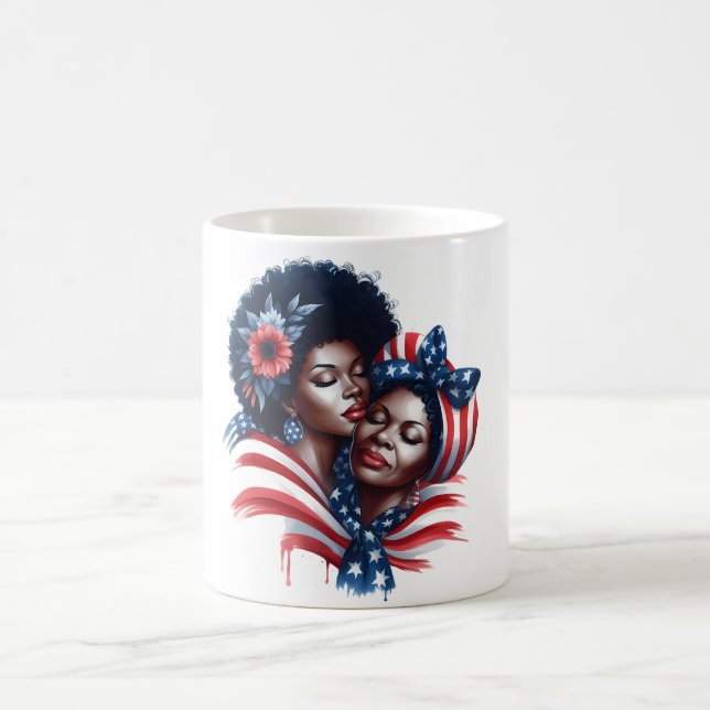 Caneca De Café Dia da Mãe Patriótico (Centro)