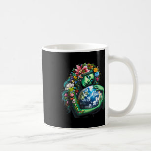 Caneca De Café Dia da Mãe Verde Gaia Salva Nossa Mulher Planeta