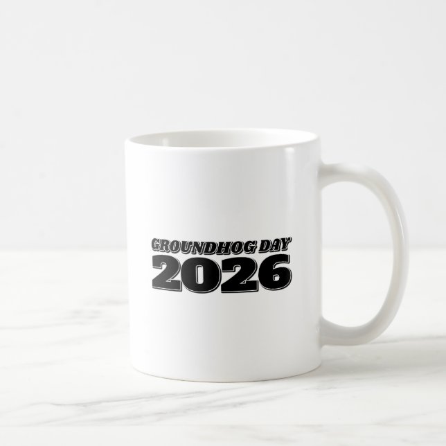 Caneca De Café Dia da Marmota 2026 (Direita)