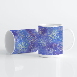 Caneca De Café Dia da Neve! Floco de neve