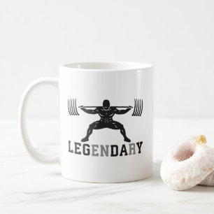 Caneca De Café Dia da Perna - Legendário - Quadrado - Inspiração 