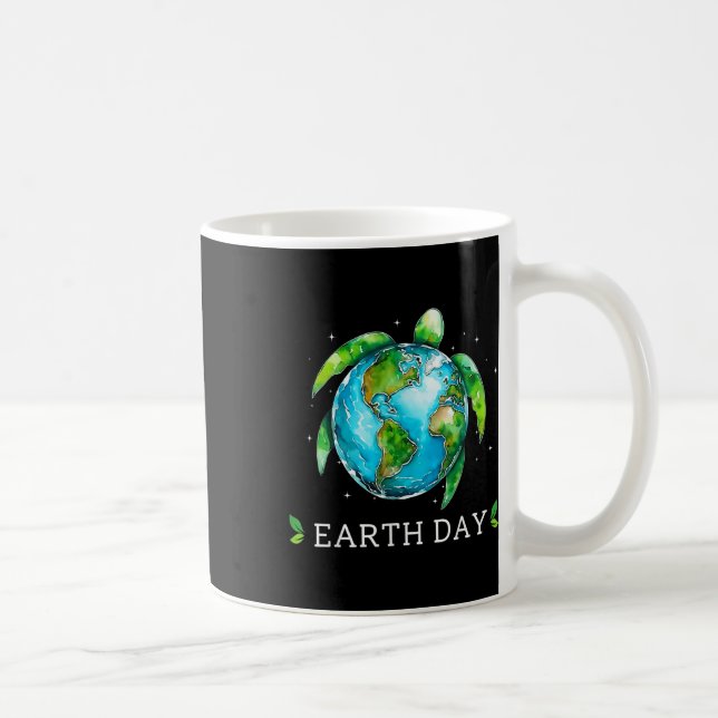 Caneca De Café Dia da Terra 2025 Restaurar a Tartaruga do Mar Ter (Direita)