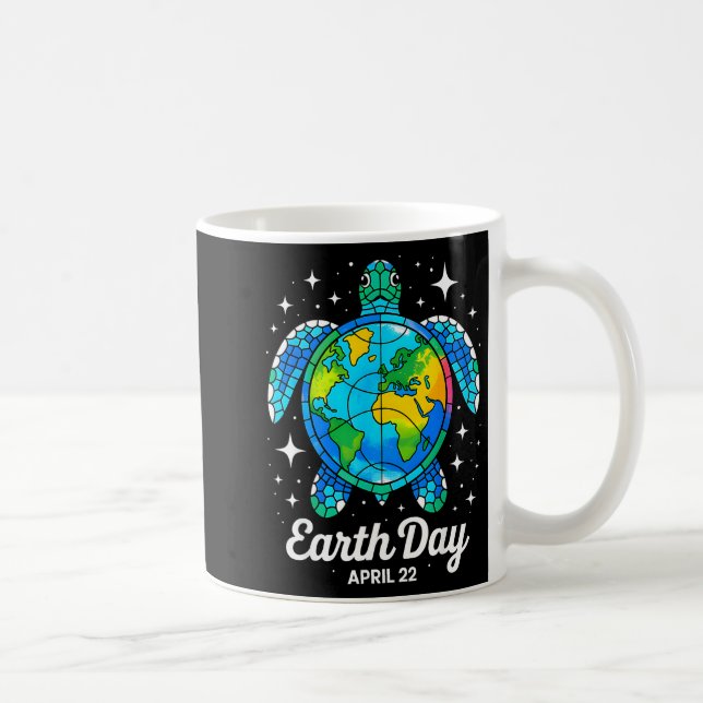 Caneca De Café Dia da Terra 2026 Restaurar Terra Mar Dia da Terra (Direita)