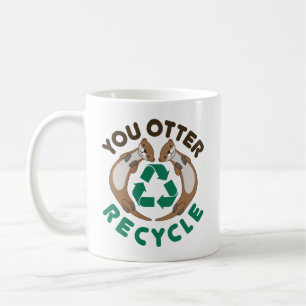 Caneca De Café Dia da Terra do Reciclagem do Reciclar