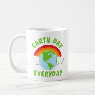 Caneca De Café Dia da Terra Todos os Dias Arco-íris