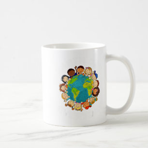 Caneca De Café Dia da Terra Todos os Dias Crianças Jovem Menina A