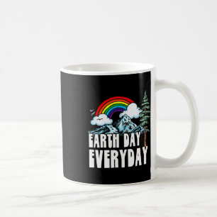 Caneca De Café Dia da Terra Todos Os Dias! Vintage Rainbow Nature