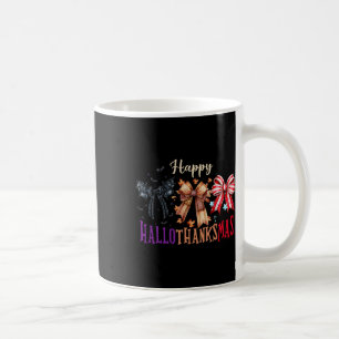 Caneca De Café Dia das Bruxas Ação de Graças Feliz Hallothanksmas