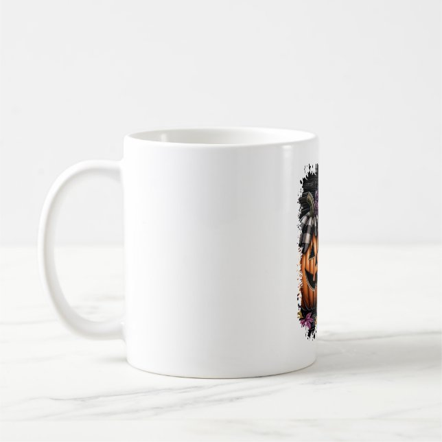 Caneca De Café Dia das Bruxas de Boston Terrier Dog (Esquerda)