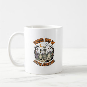 Caneca De Café Dia das Bruxas Pai Pequenos Monstros Noite