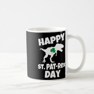 Caneca De Café Dia das Crianças de São Patrício Dinossauro T-rex 