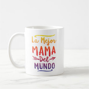 Caneca De Café Dia das mães de Mejor Mama Del Mundo Mamã do La