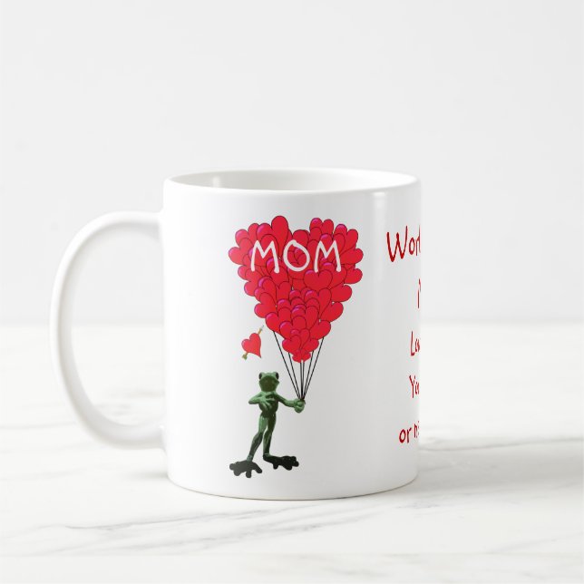 Caneca De Café Dia das mães engraçado personalizado do sapo (Esquerda)
