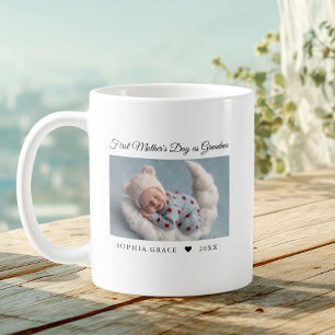 Caneca De Café Dia das Mães Inesquecível como Avó com Foto do Nov