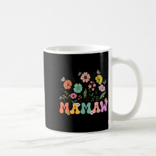 Caneca De Café Dia das mães para vovó mamãe floral de flores silv