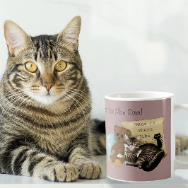 Caneca De Café Dia das Mães Rosa Tabby Aconchegante