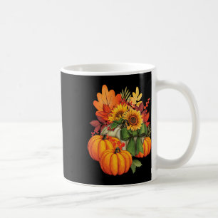 Caneca De Café Dia de Ação de Graças Abóbora Girassol Outono Feri