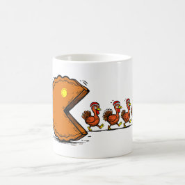 Caneca De Café Dia de Ação de Graças Divertido Comer Torta de Per
