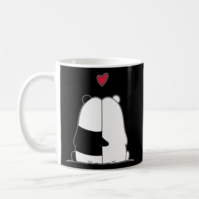 Caneca De Café Dia de Amar Urso Polar de Panda (Esquerda)