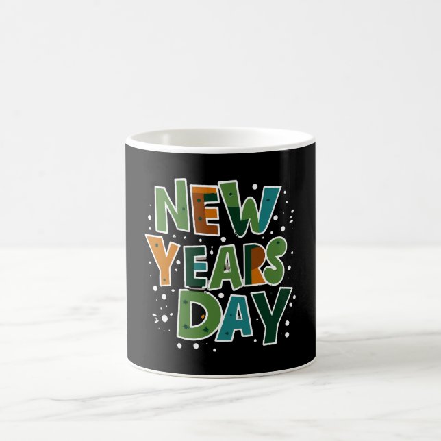 Caneca De Café Dia de Ano Novo (Centro)