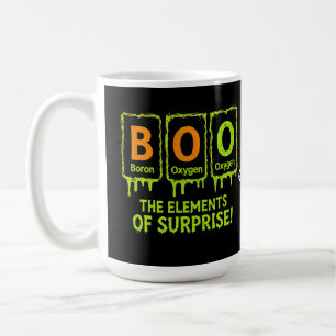 Caneca De Café Dia de as Bruxas engraçado Boo Elements Science Su