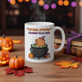 Caneca De Café Dia de as Bruxas engraçado Capybara Witch Wizard C