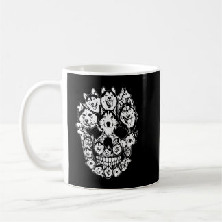 Caneca De Café Dia de as Bruxas engraçado Costume Skull Siberian
