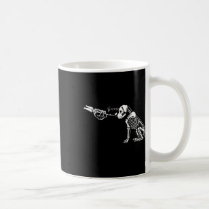 Caneca De Café Dia de as Bruxas engraçado de Cachorro de Mão do E