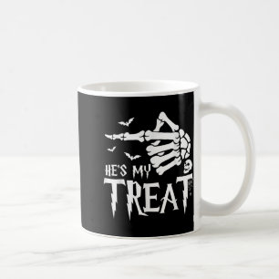 Caneca De Café Dia de as Bruxas engraçado Figurino Casal Esquelet