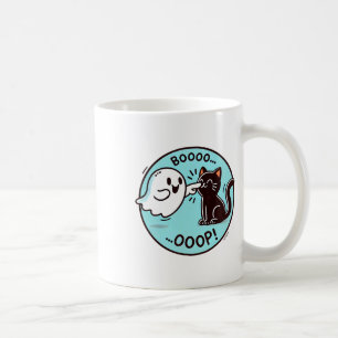 Caneca De Café Dia de as Bruxas engraçado Ghost Black Cat Boop Ea