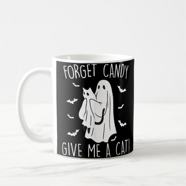Caneca De Café Dia de as Bruxas engraçado Ghost Esquece O Docinho (Esquerda)