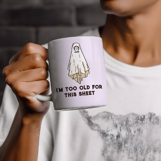 Caneca De Café Dia de as Bruxas engraçado Grumpy Ghost