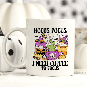 Caneca De Café Dia de as Bruxas engraçado Hocus Pocus Dizendo