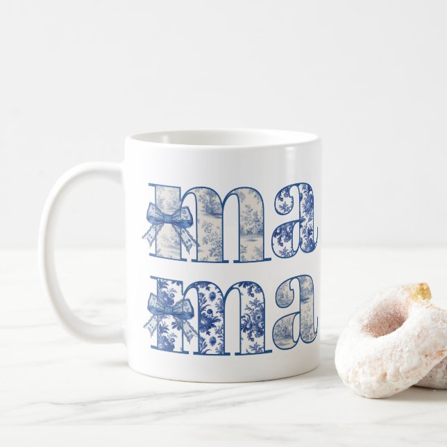 Caneca De Café Dia de as mães de Arco da Mama Chinoiserie Coquett (Com Donut)