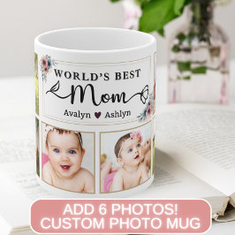 Caneca De Café Dia de as mães de Colagem Personalizada de Fotos d