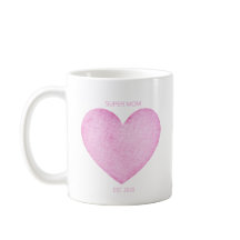 Dia de as mães de Coração Rosa Pink da Super Mãe W
