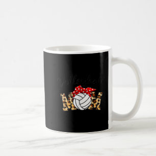 Caneca De Café Dia de as mães de Diversão de Voleibol Mãe Leopard