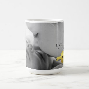 Caneca De Café Dia de as mães de Foto Minimalista Dourado