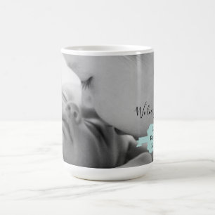 Caneca De Café Dia de as mães de Foto Minimalista Teal Coffee Mug