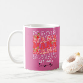 Caneca De Café Dia de as mães de inscrição EST da mamãe personali