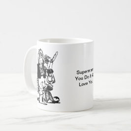 Caneca De Café Dia de as mães de Mensagens Personalizadas da Supe