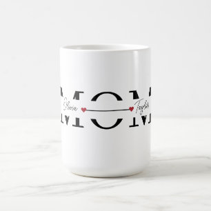 Caneca De Café Dia de as mães de Nome Personalizado da Mãe