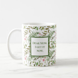 Caneca De Café Dia de as mães Elegante Greenery