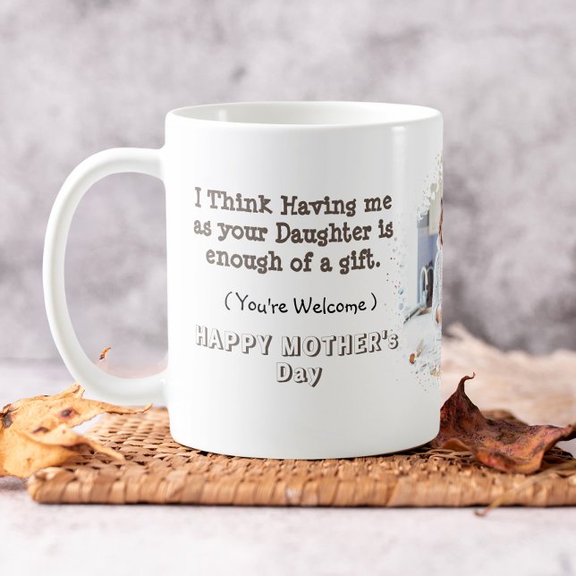 Caneca De Café Dia de as mães Engraçado Da Filha (Criador carregado)