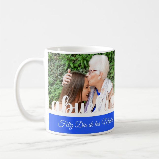 Caneca De Café Dia de as mães espanhol Abuela Foto (Esquerda)