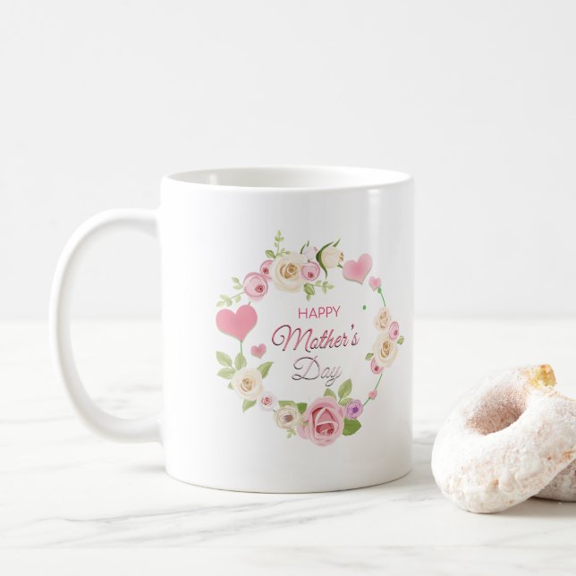 Caneca De Café Dia de as mães Feliz (Com Donut)