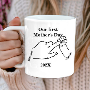 Caneca De Café Dia de as mães Feliz da Primeira Mãe