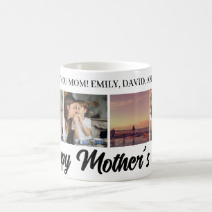 Caneca De Café Dia de as mães Feliz Mãe Foto Preta Coffee Mug